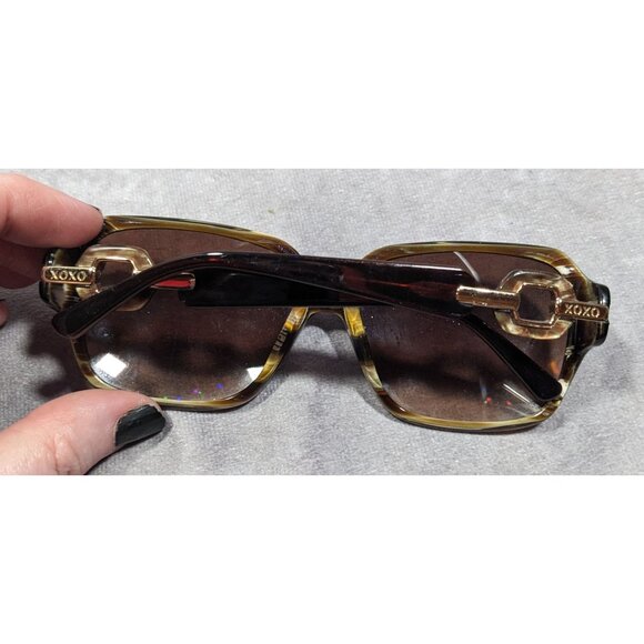 XOXO Retro Y2K Style Brown And Gold Sunglasses Model X2325 - Picture 4 of 7